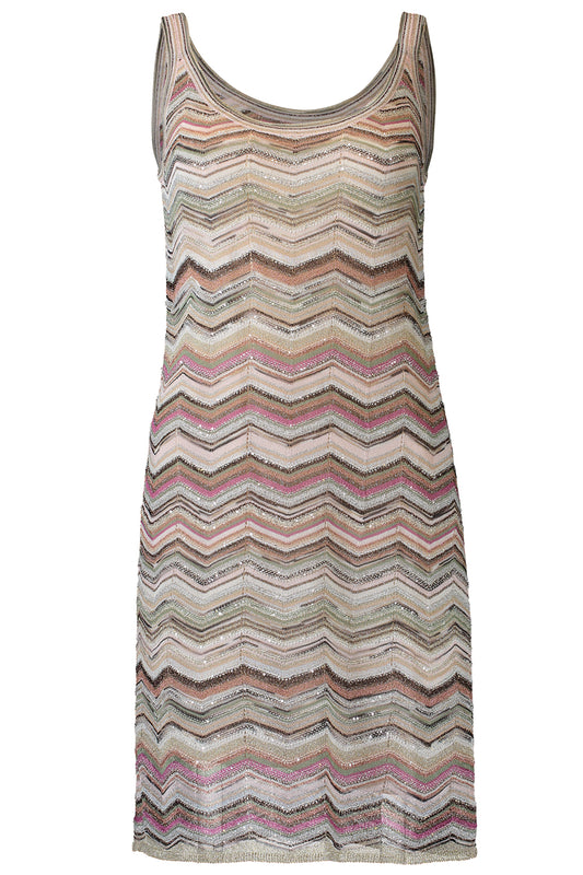 Sleeveless Short Dress - Multicolor Light