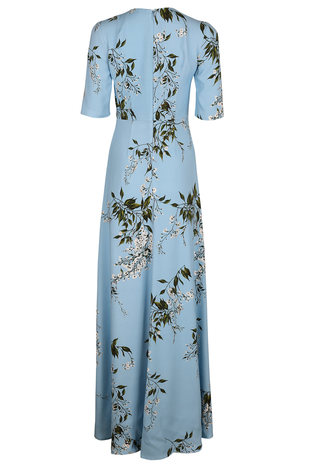 Short Sleeve Floral Gown