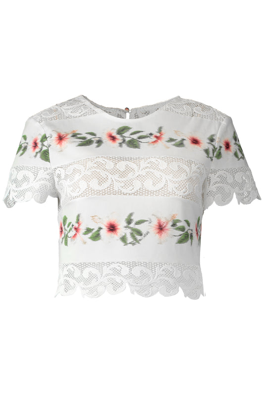 Hibiscus Floral Poplin Blouse