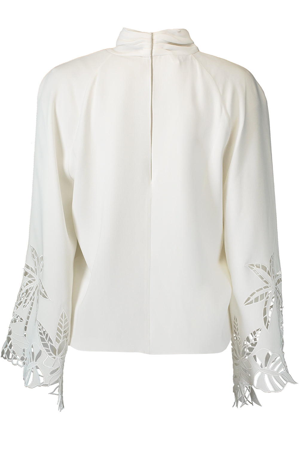 Palm Tree Cutout Georgette Blouse