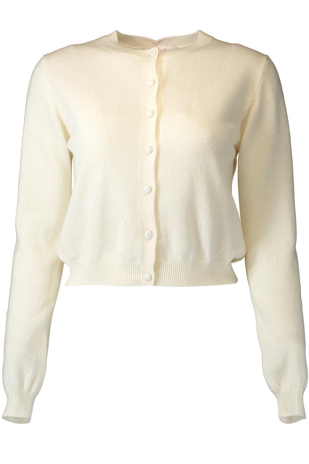 The Cashmere Cardigan - Ivory-CREAM-XS-CLOTHINGTOPKNITS-MISH