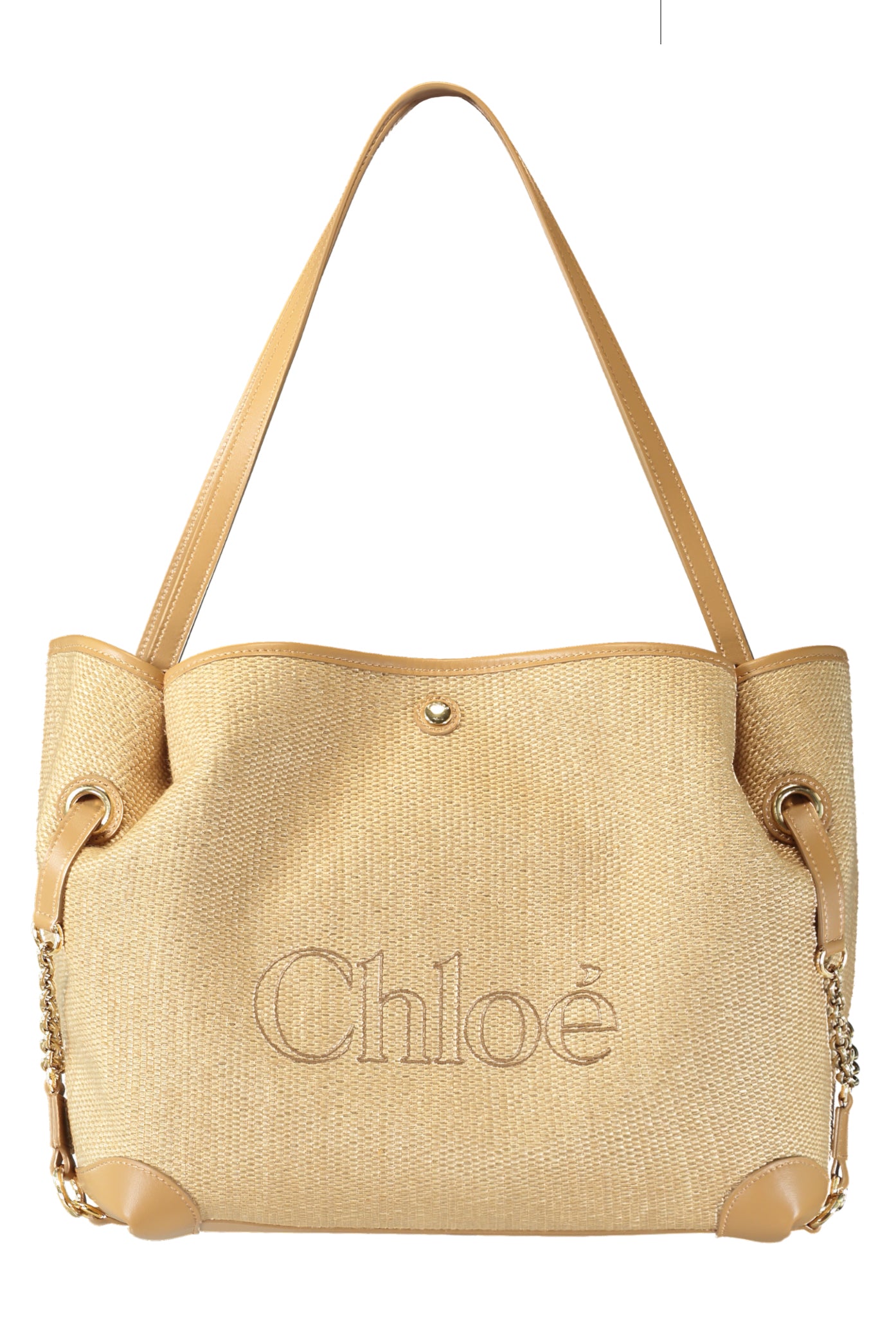 Clover Raffia Bag - Bleached Brown