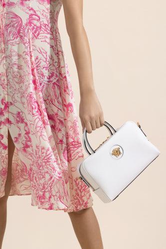 La Medusa Boston Bag - White-WHITE-HANDBAGTOP HANDLE-VERSACE