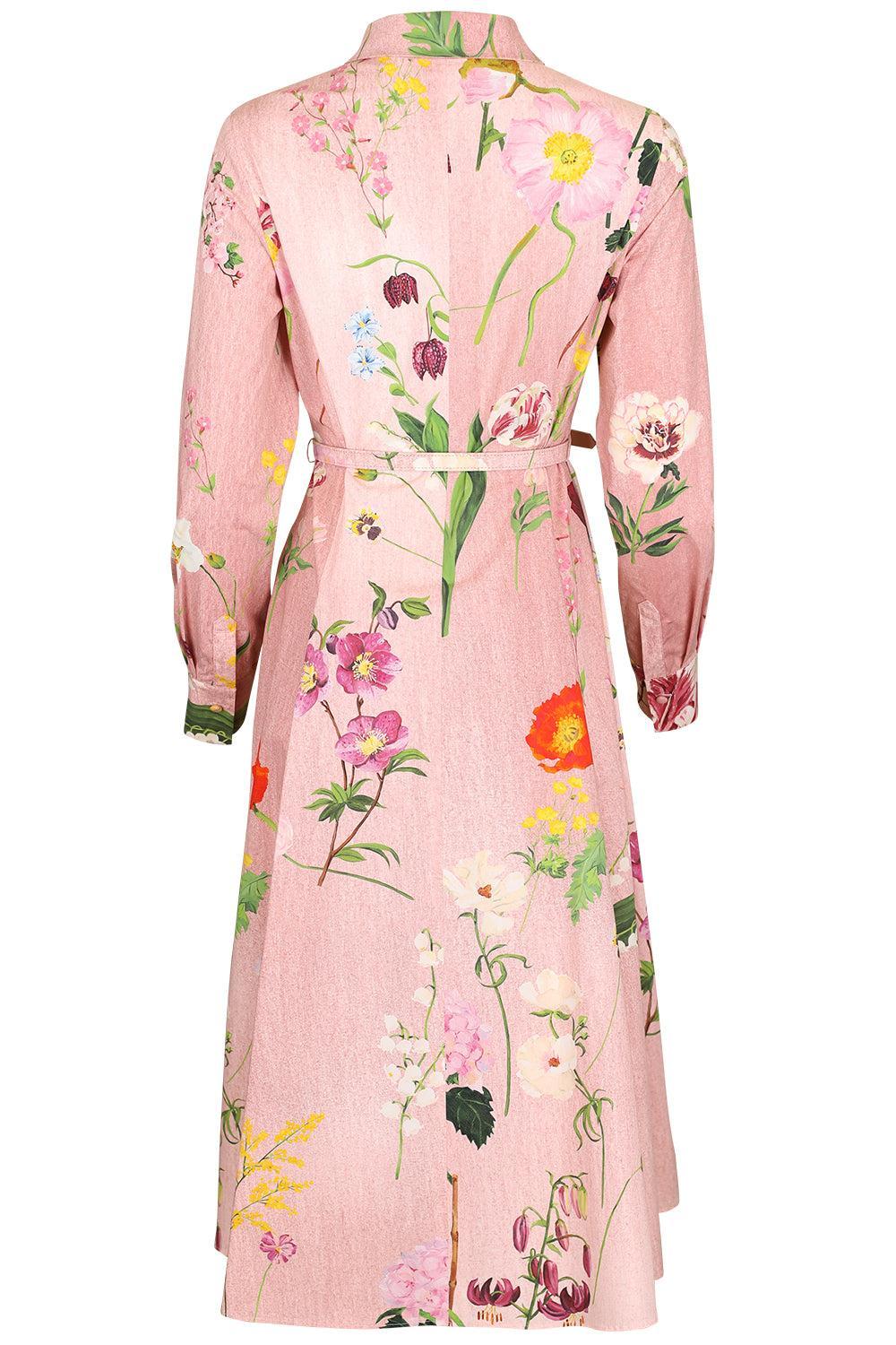 Botanical Collar Button Shirt Dress-PINK-6-CLOTHINGDRESSCASUAL-OSCAR DE LA RENTA