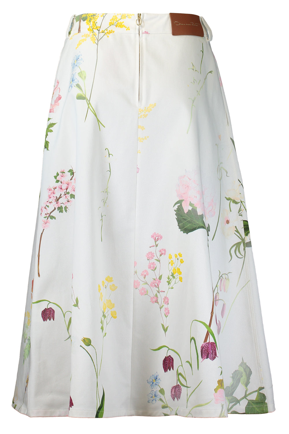 Mixed Botanical Denim Skirt