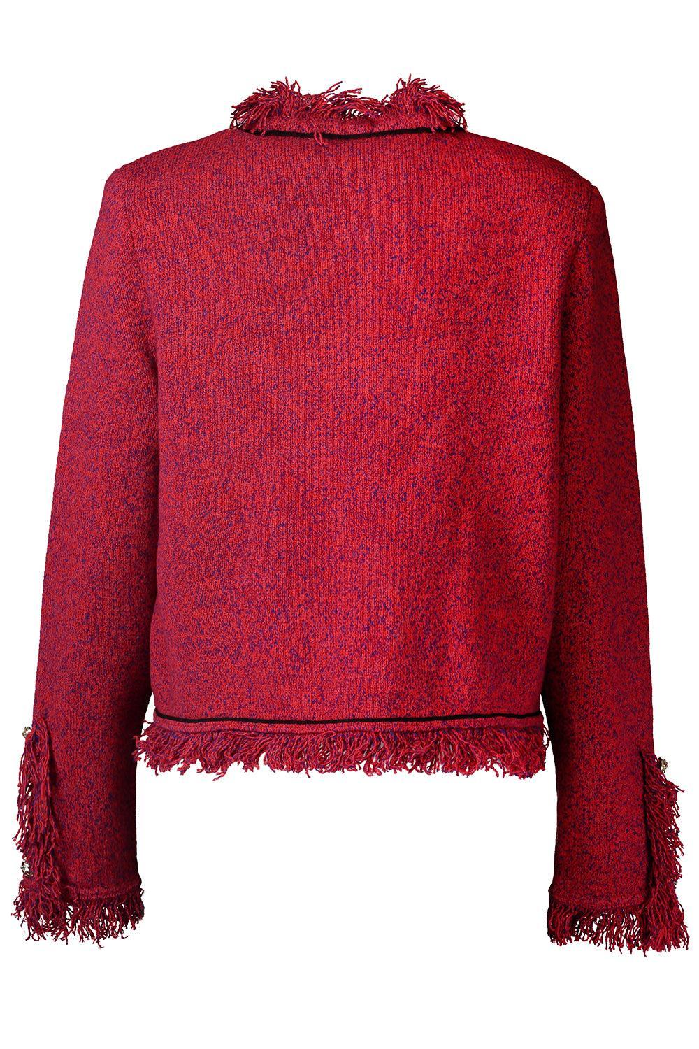 Frayed Jacket-RED-XS-CLOTHINGJACKETBLAZERS-SELF-PORTRAIT