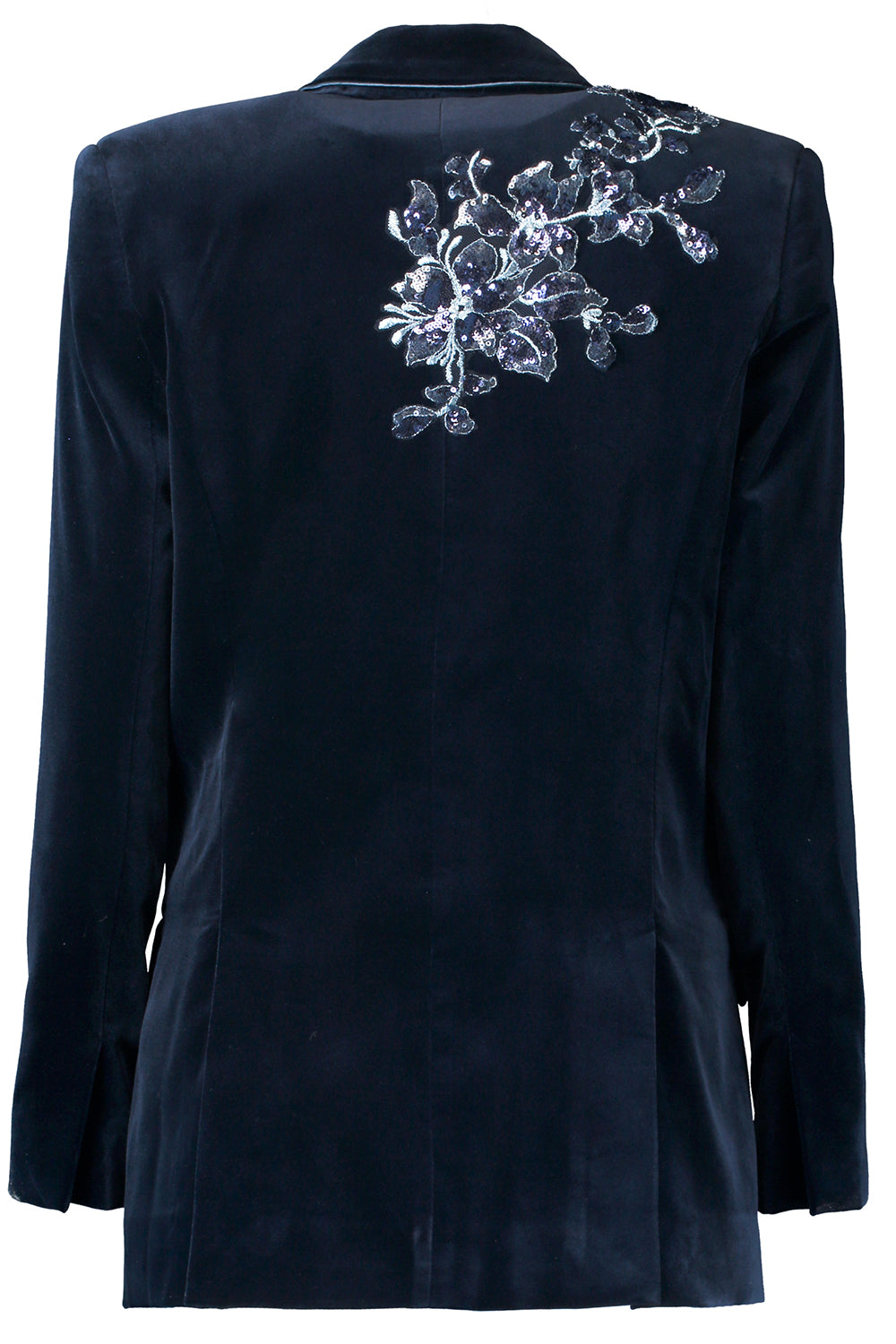 Quinn Velvet Jacket - Blue