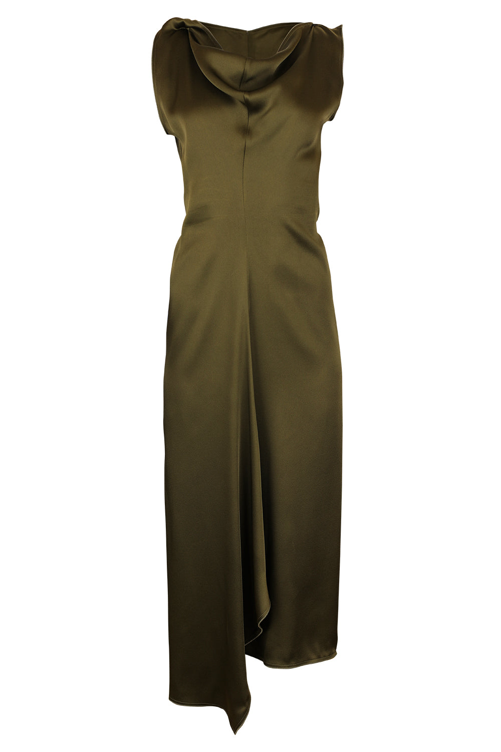 Draped Tailored Midi Dress