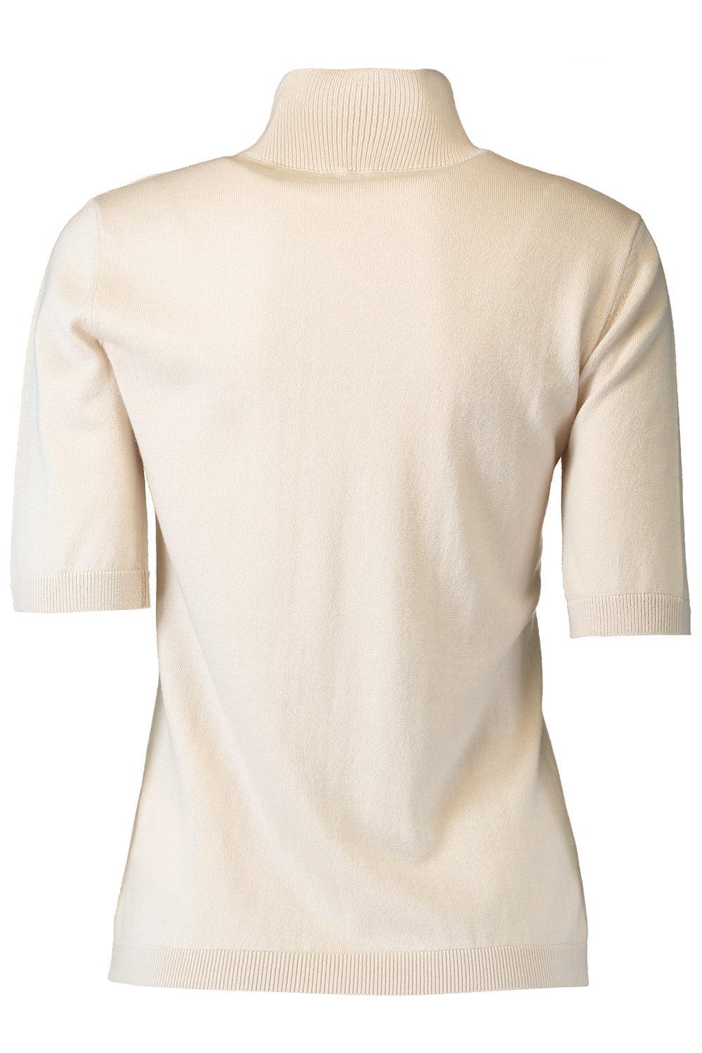 Mock Neck Top-CREAM-XS-CLOTHINGTOPKNITS-MAX MARA