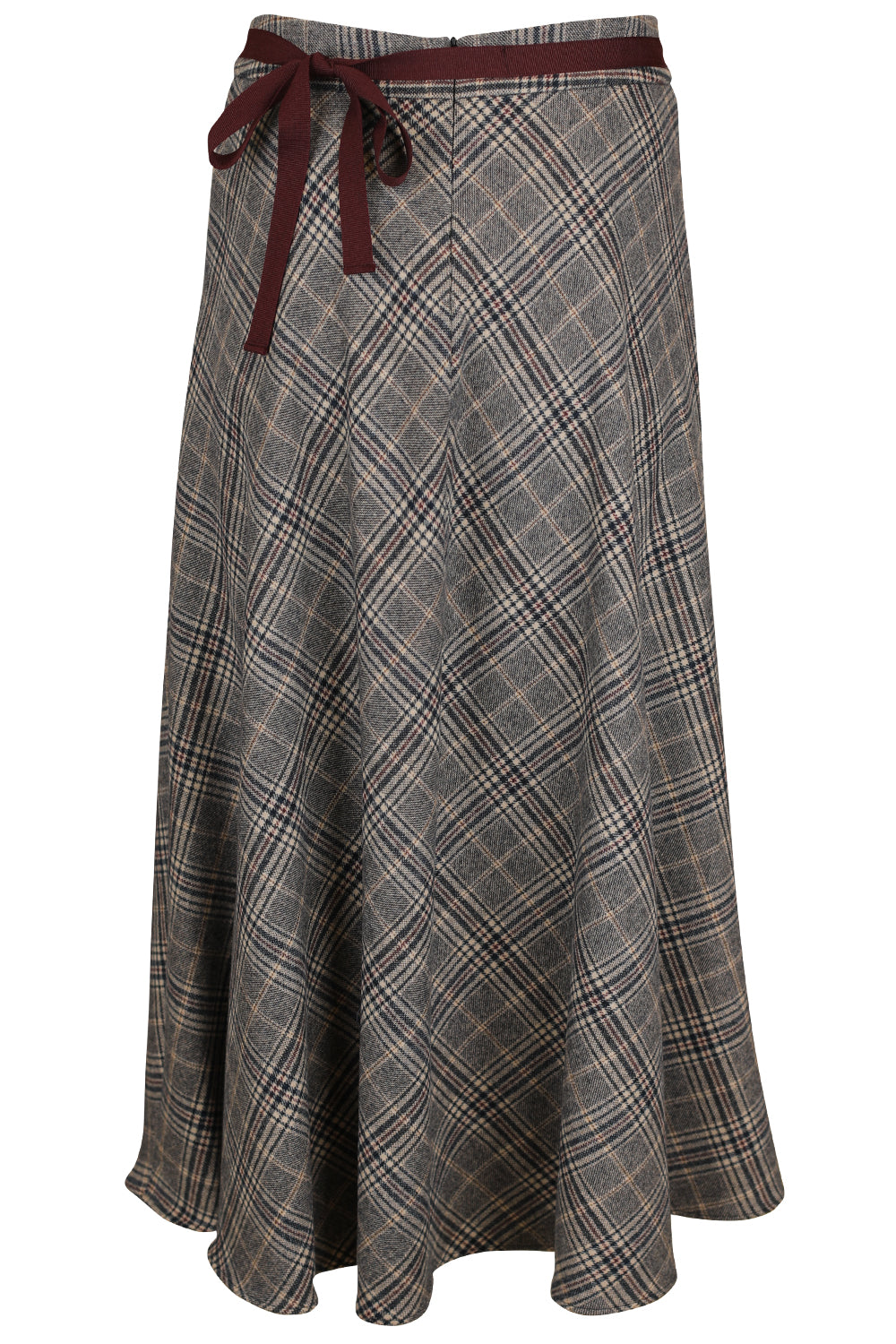 Plaid Midi Skirt