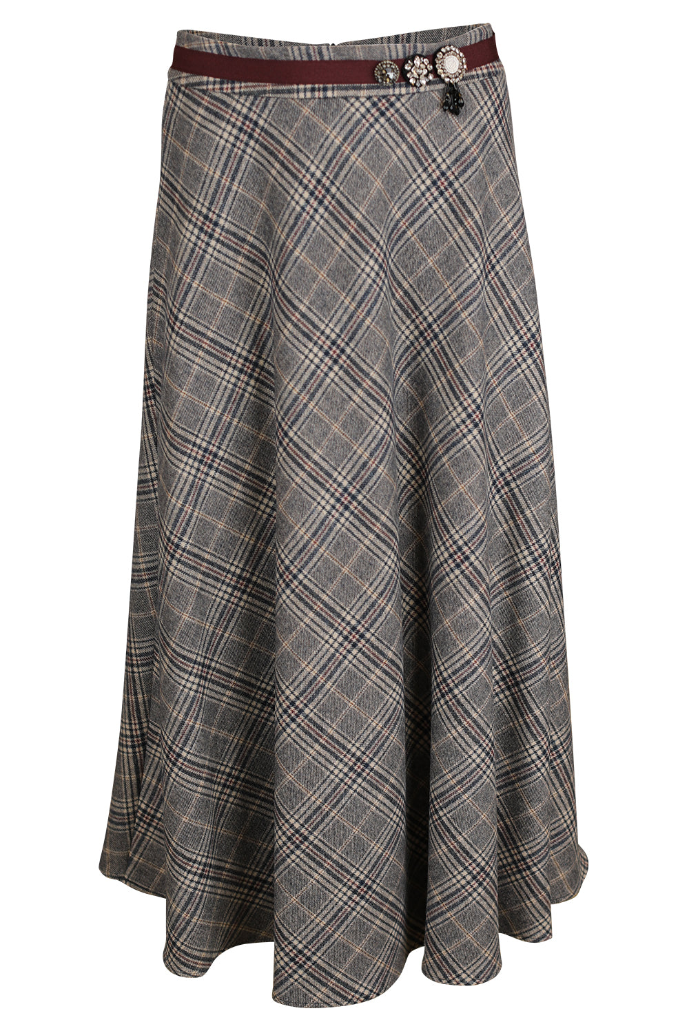 Plaid Midi Skirt