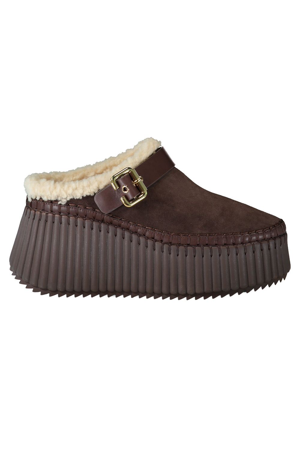 Nama Wedge Platform Mule - Sharp Brown