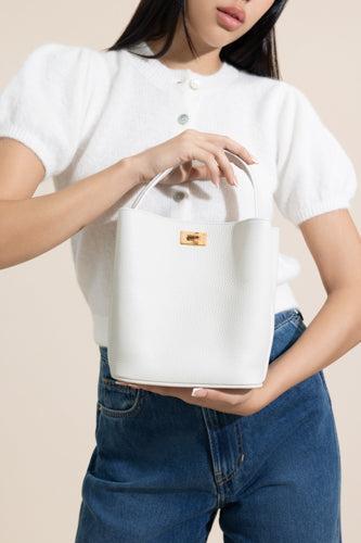 Mini Odeon Bag - Khaki-CREAM-HANDBAGTOP HANDLE-MICHINO