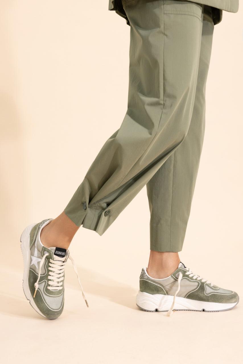 Running Star Glitter Sneaker-GREEN-37-SHOESNEAKER-GOLDEN GOOSE