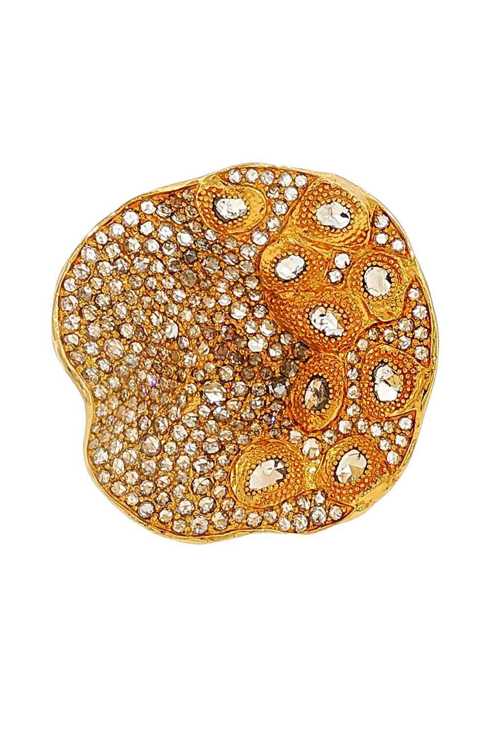  Diamond Serenity Wild Flower Ring-YELLOW GOLD-7-JEWELRYFINE JEWELRING-COOMI 