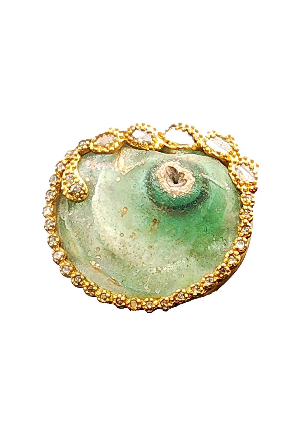 Diamond Roman Glass Antiquity Ring-YELLOW GOLD-6.5-JEWELRYFINE JEWELRING-COOMI