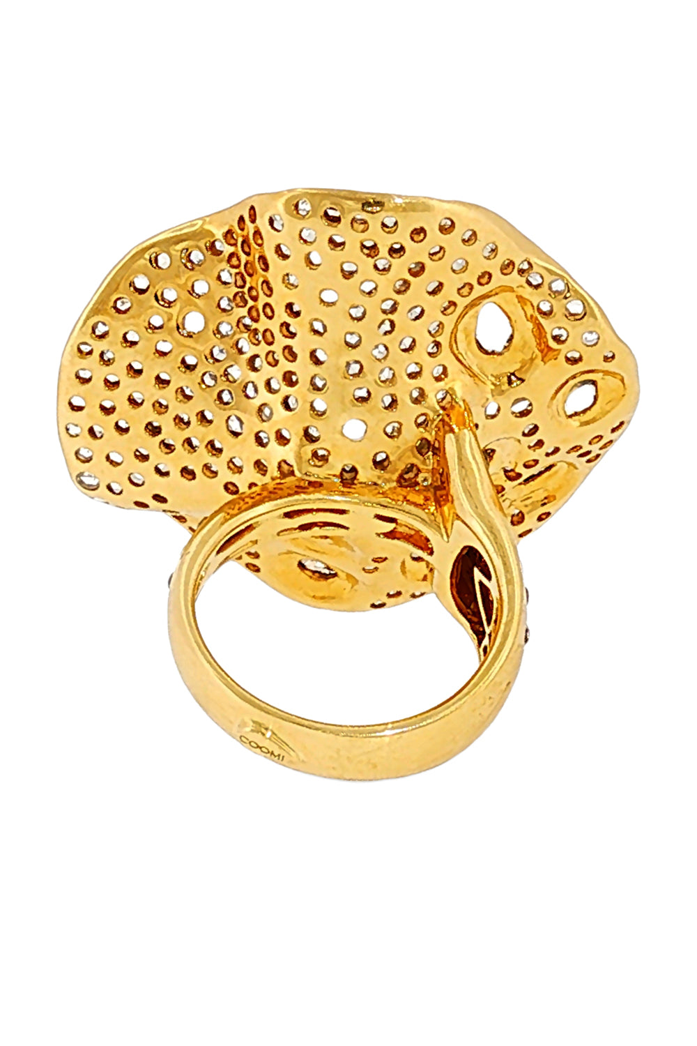 Diamond Serenity Wild Flower Ring-YELLOW GOLD-7-JEWELRYFINE JEWELRING-COOMI 
