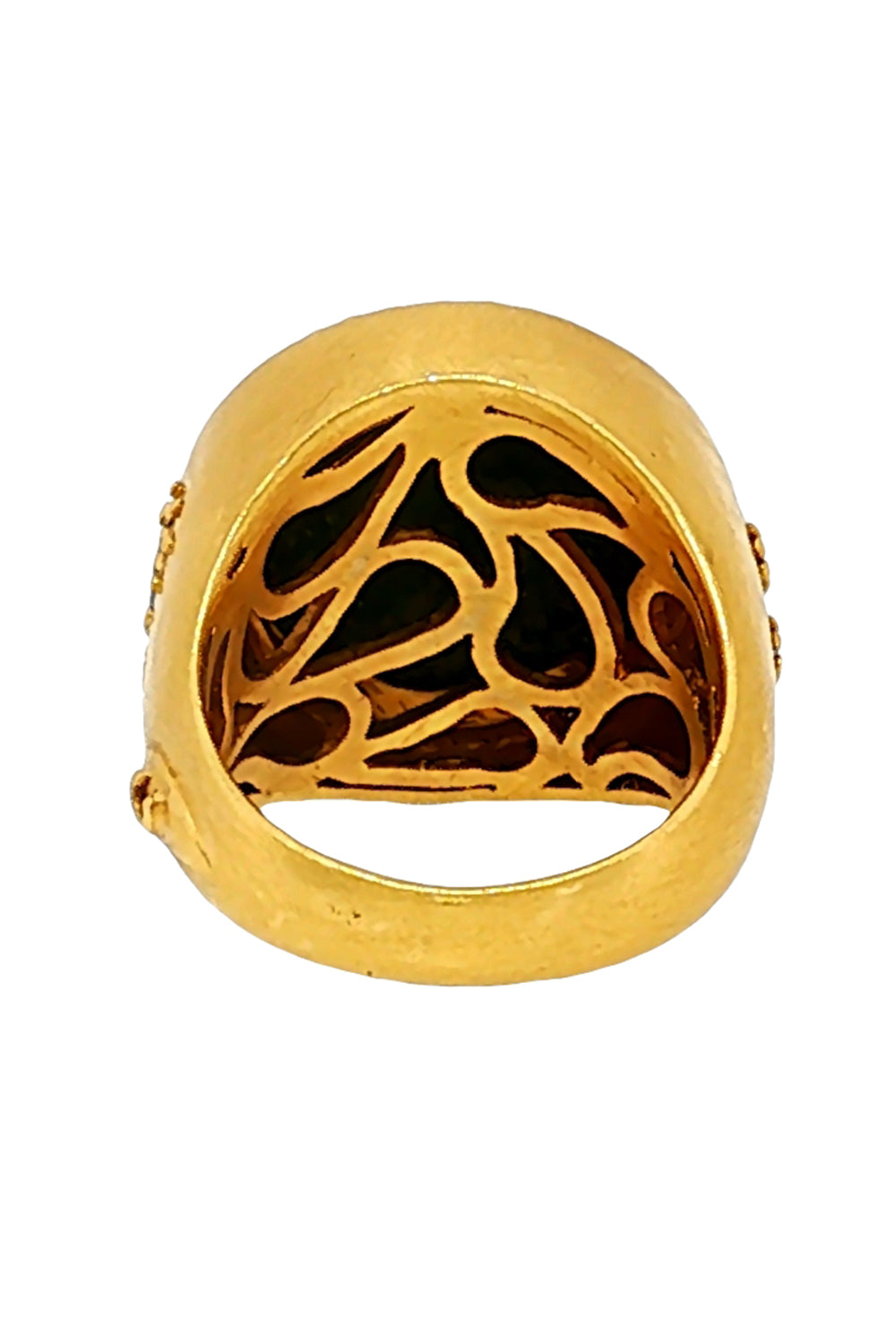  Diamond Antiquity Kushan Coin Ring-YELLOW GOLD-7-JEWELRYFINE JEWELRING-COOMI 