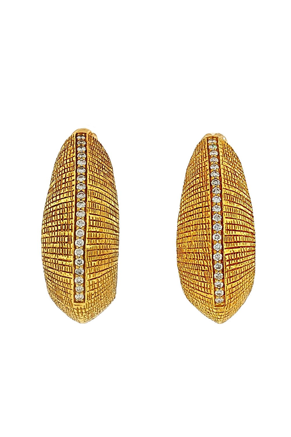 Diamond Eternity Classic Hoop Earrings-YELLOW GOLD-JEWELRYFINE JEWELEARRING-COOMI