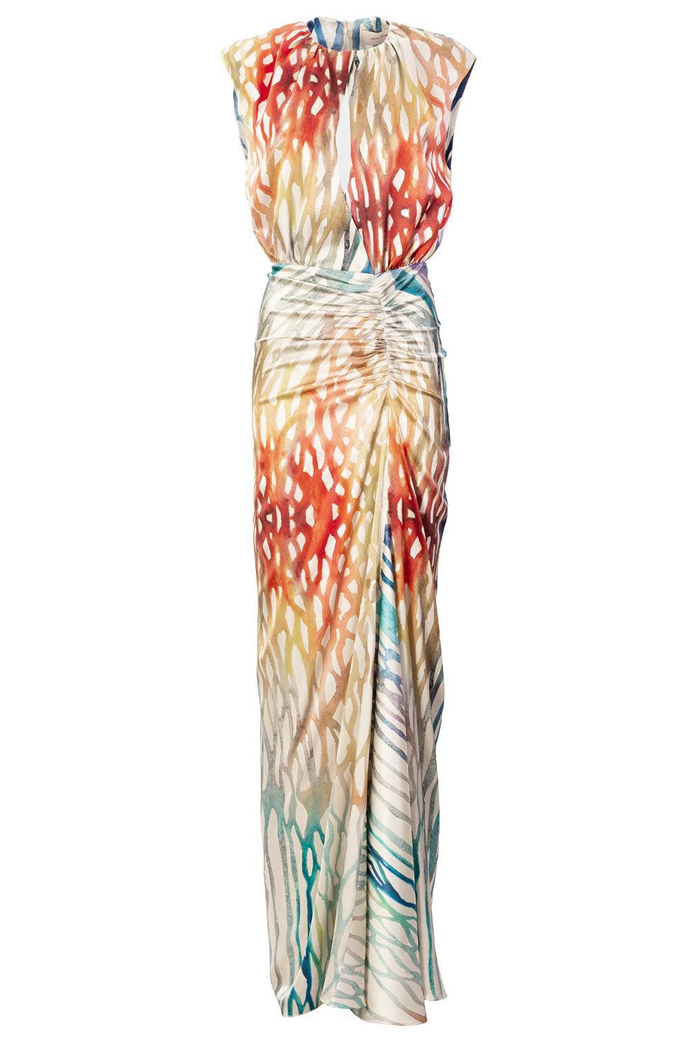 Samaira Dress - Coral Symphony-GEOMETRC-XS-CLOTHINGDRESSCOCKTAIL-SILVIA TCHERASSI