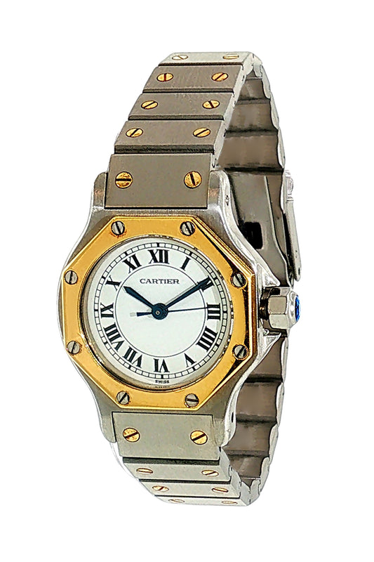 Santos Octagon Watch-YELLOW GOLD-24MM-JEWELRYFINE JEWELWATCH-CARTIER