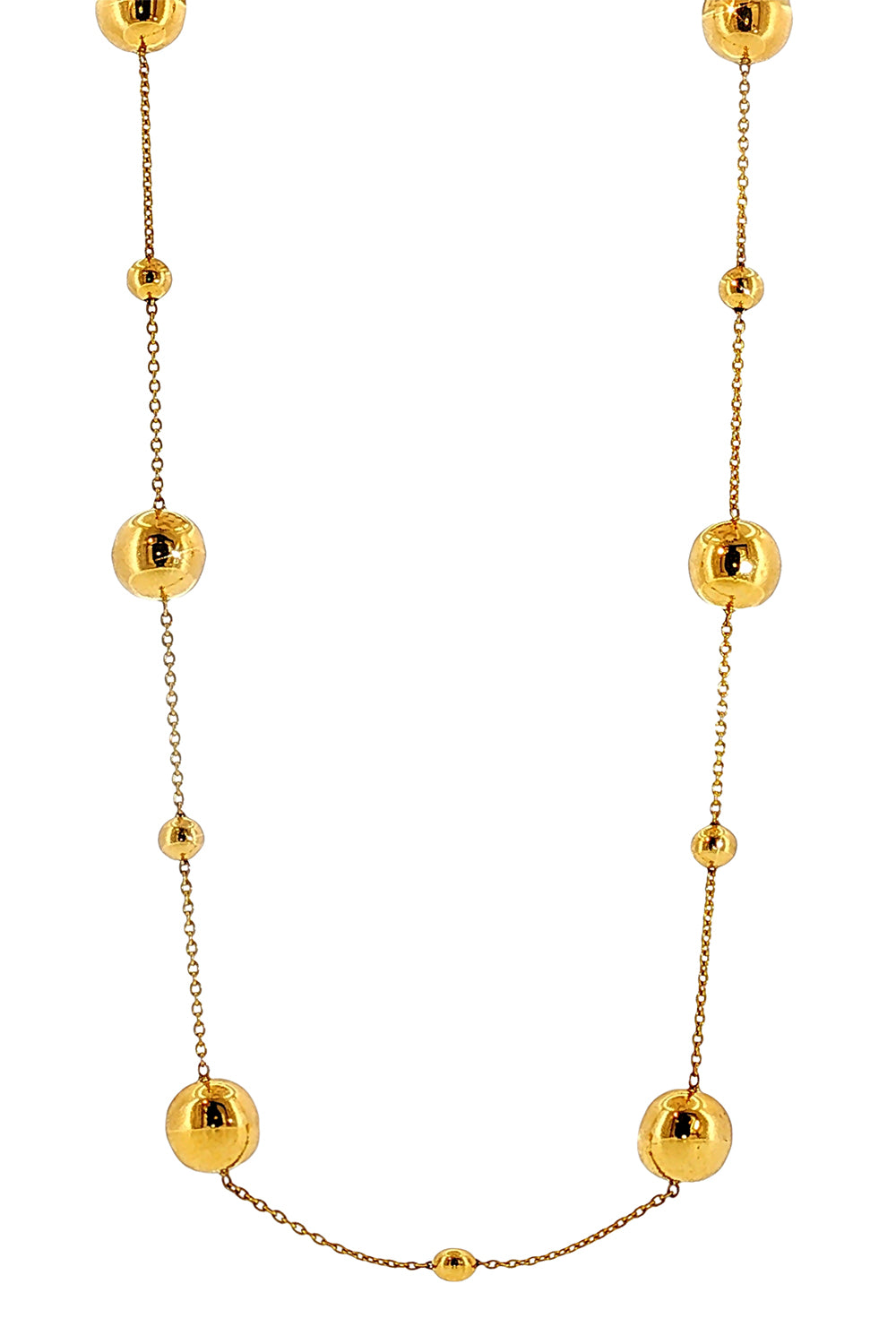  Multi Disco Ball Rolo Chain Necklace-YELLOW GOLD-34-JEWELRYFINE JEWELNECKLACE O-JENNA BLAKE 