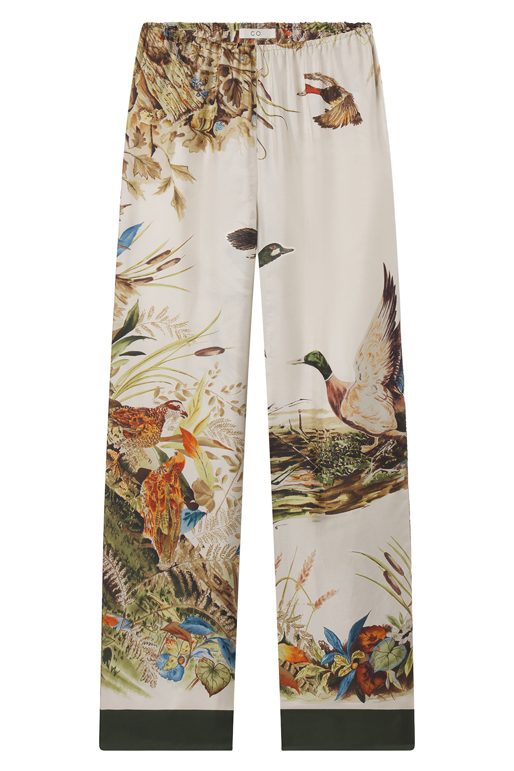 Woodland Print Wide Leg Pant