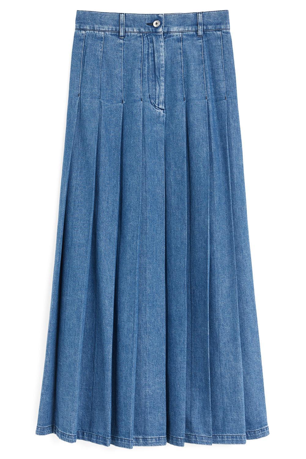 Opunzia Skirt-MED NAVY-4-CLOTHINGSKIRTMAXI-MAX MARA