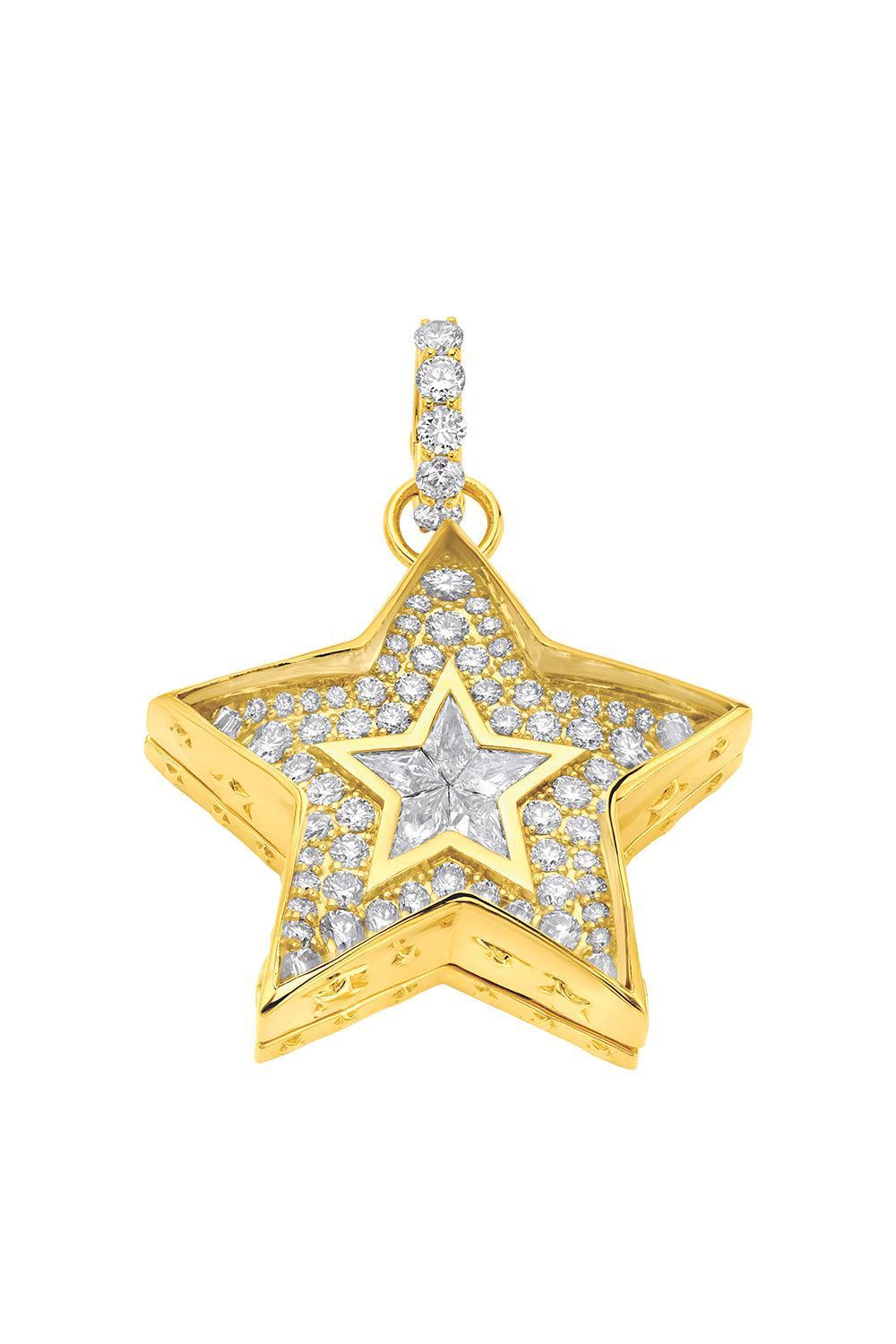 Diamond Kite Star Pendant-YELLOW GOLD-JEWELRYFINE JEWELPENDANT-BUDDHA MAMA