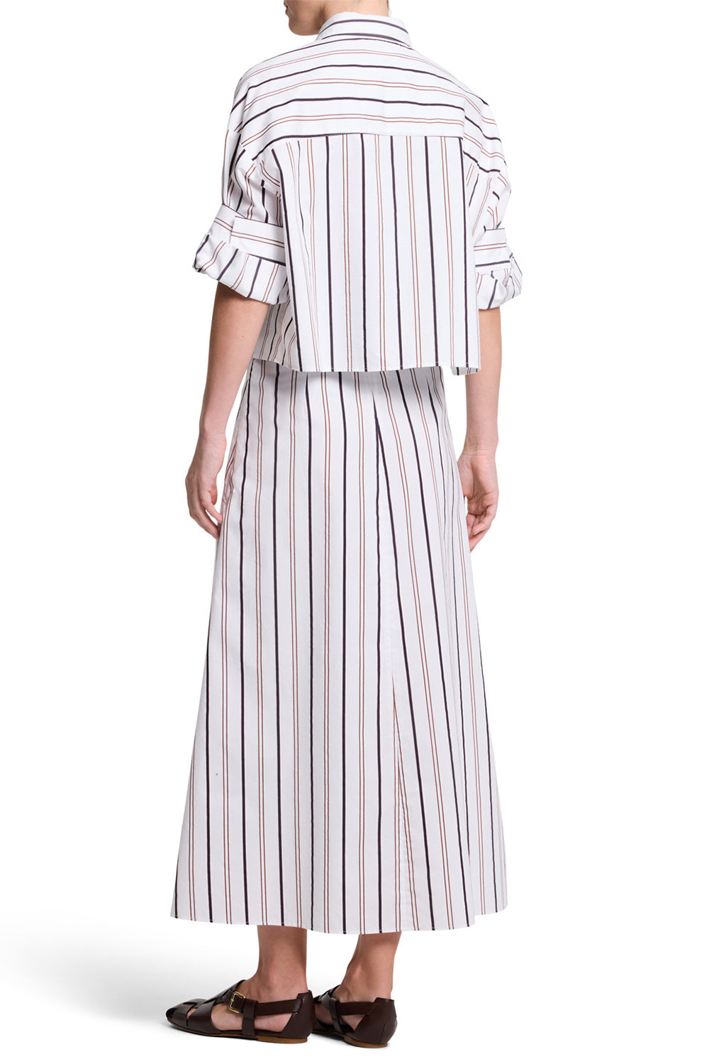 Next Ex Top - White Multi-STRIPE-P-CLOTHINGTOPBLOUSE-TWP 