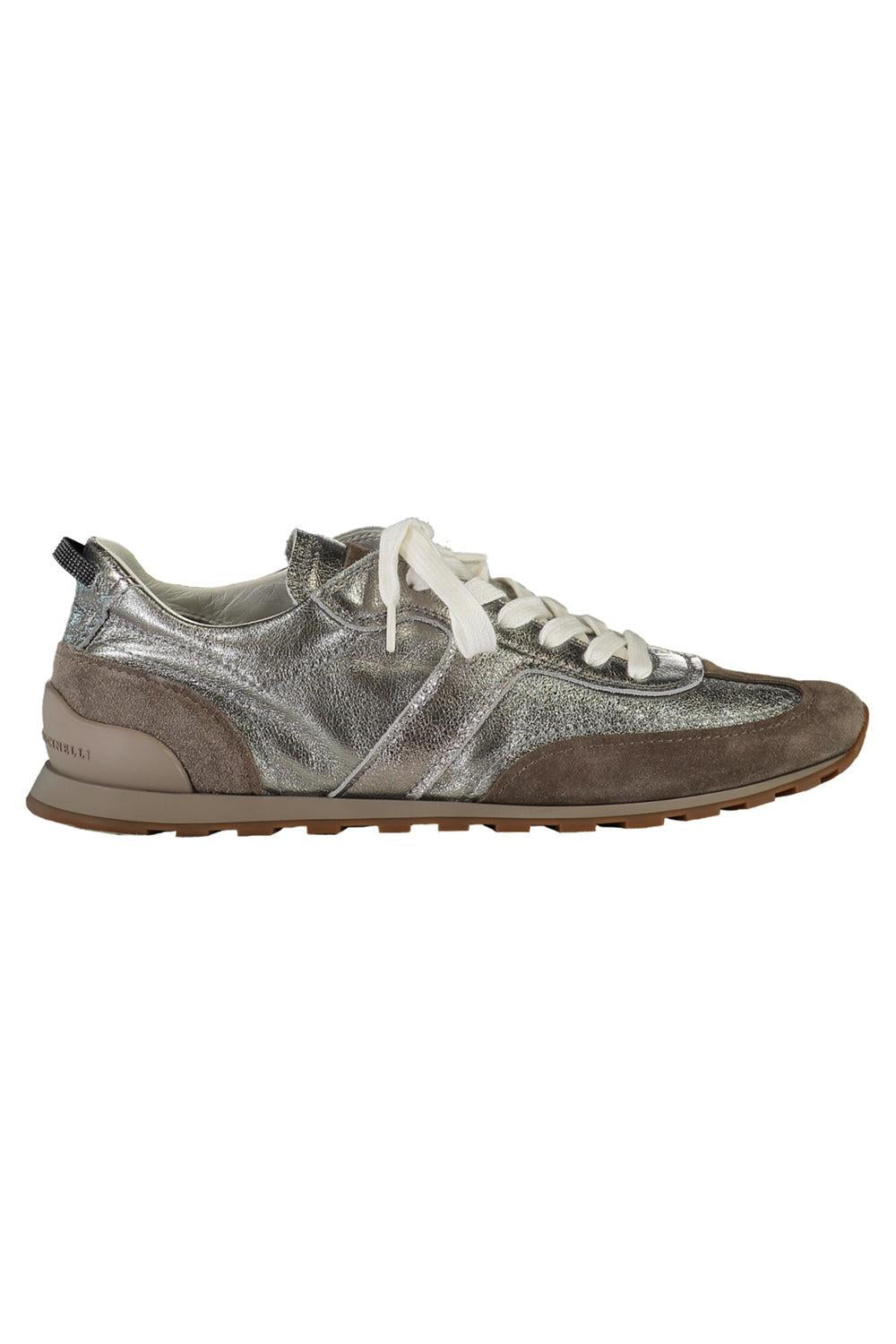 Metallic Printed Runners-WHITE-36-SHOESNEAKER-BRUNELLO CUCINELLI