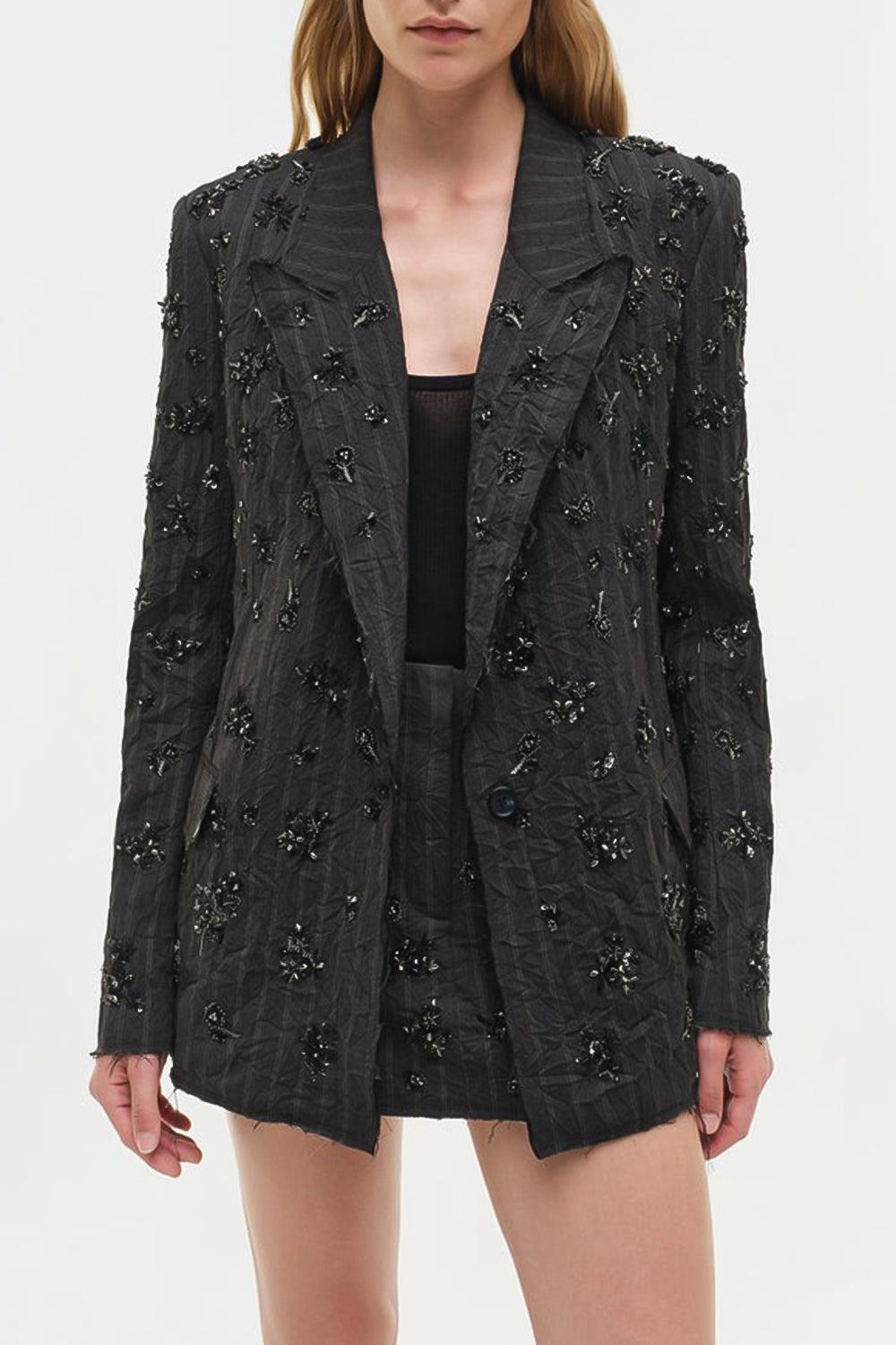 Murphy Stripe Blazer-CHARCOAL-2-CLOTHINGJACKETBLAZERS-SIMKHAI