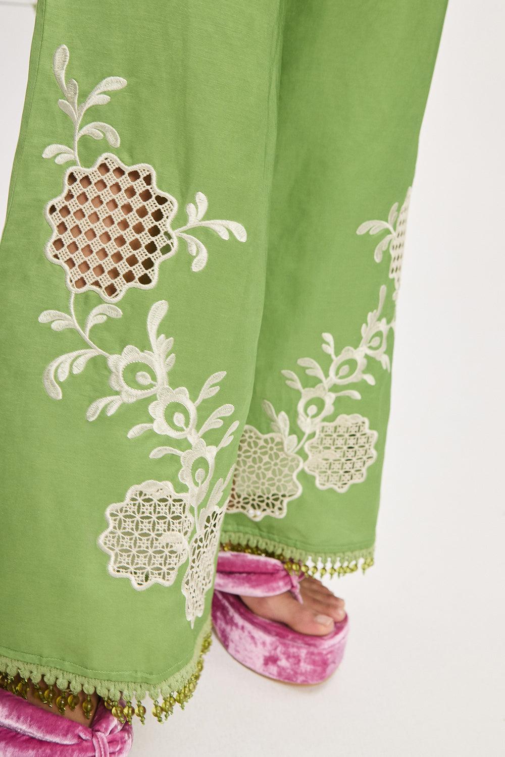 Luisa Embroidered Pant | ALEMAIS – Marissa Collections