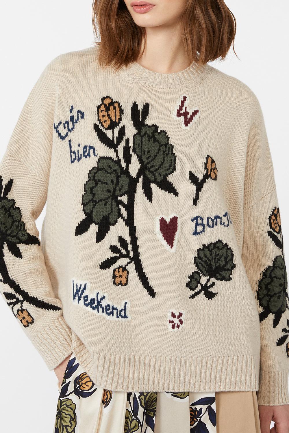 Pavidi Sweater-ECRU-XS-CLOTHINGTOPSWEATER-MAX MARA