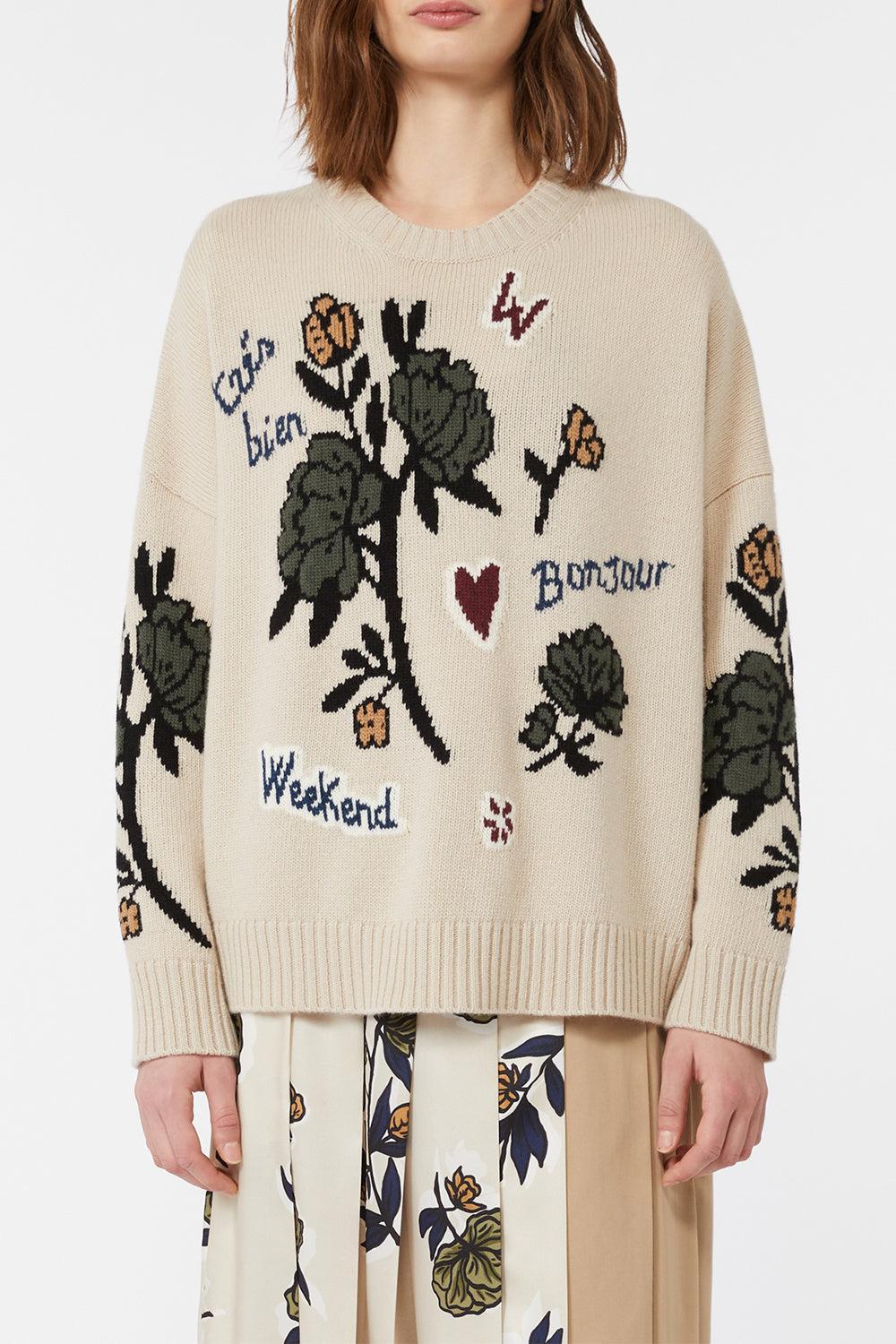 Pavidi Sweater-ECRU-XS-CLOTHINGTOPSWEATER-MAX MARA