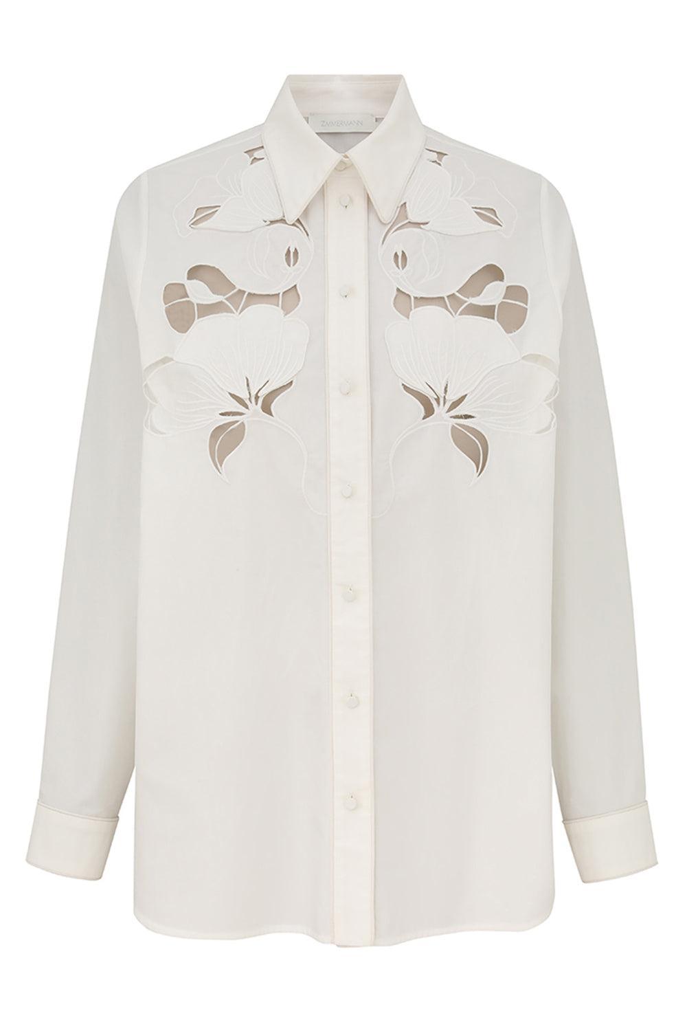 Daylight Embroidered Shirt-WHITE-0-CLOTHINGTOPBLOUSE-ZIMMERMANN