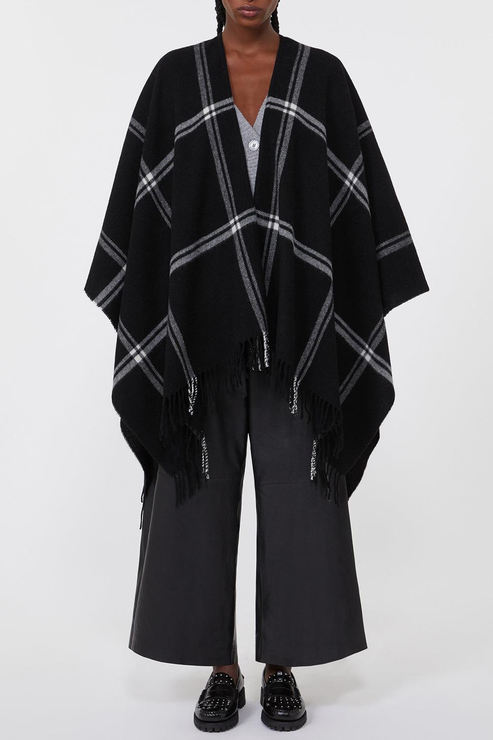 Garda Cloak-BLACK-O/S-CLOTHINGTOPPONCHO-MAX MARA