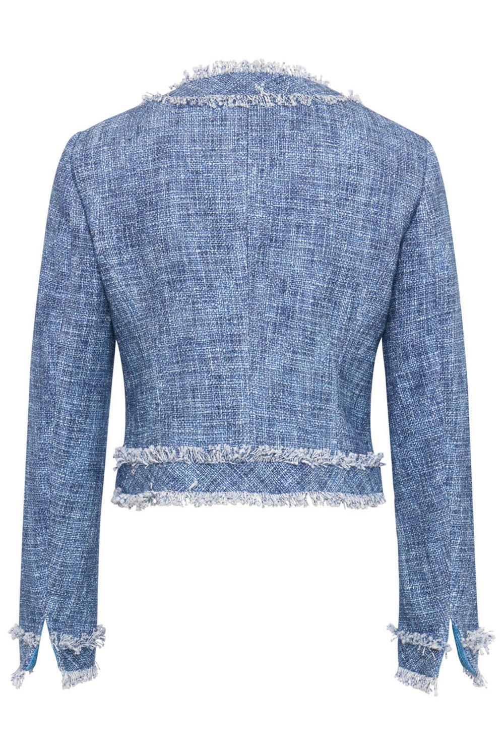 Fringe Jacket-CHAMBRAY BLUE-34-CLOTHINGJACKETEVENING-MAISON COMMON