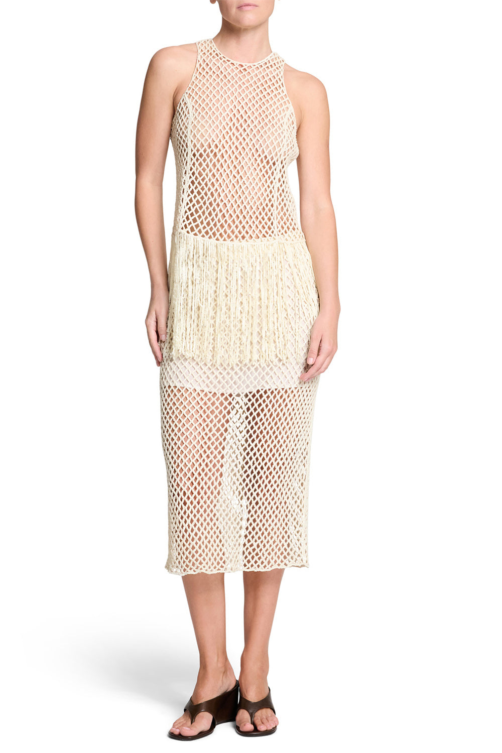  Fringe Racer Tunic Top-CREAM-XS-CLOTHINGTOPTUNIC-TWP 