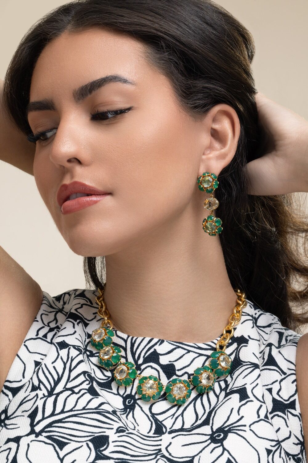 Amethyst Onyx Green Odessa Earrings-GREEN-JEWELRYBOUTIQUEEARRING-BOUNKIT JEWELRY