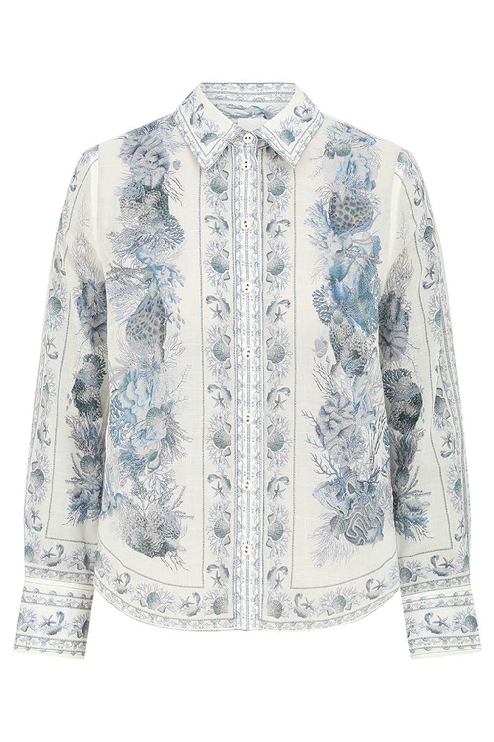 Wanderlust Body Shirt-BLUE-0-CLOTHINGTOPBLOUSE-ZIMMERMANN