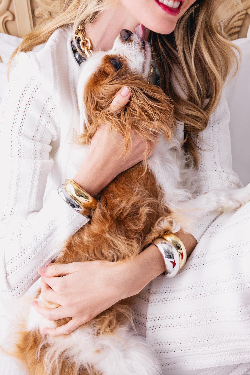 Chavez Two Tone Cuff Bracelet-YELLOW GOLD-JEWELRYBOUTIQUEBRACELET O-JENNIFER FISHER