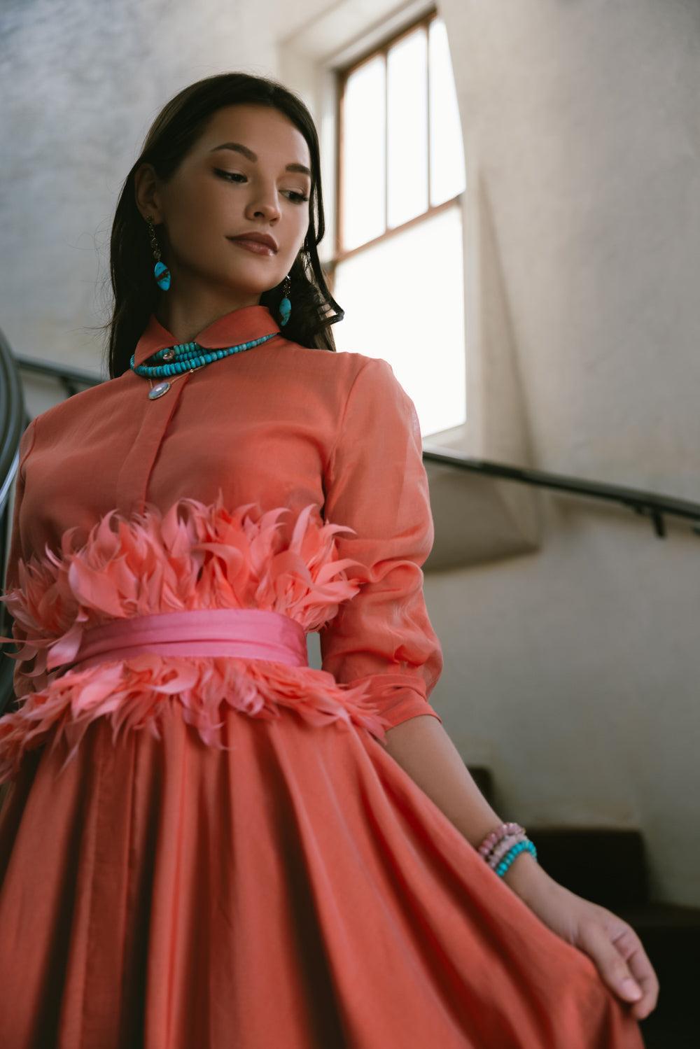 Ribbon Belt - Flamingo Pink-PKFLAMGO-S-ACCESSORIEBELTS-SARA ROKA