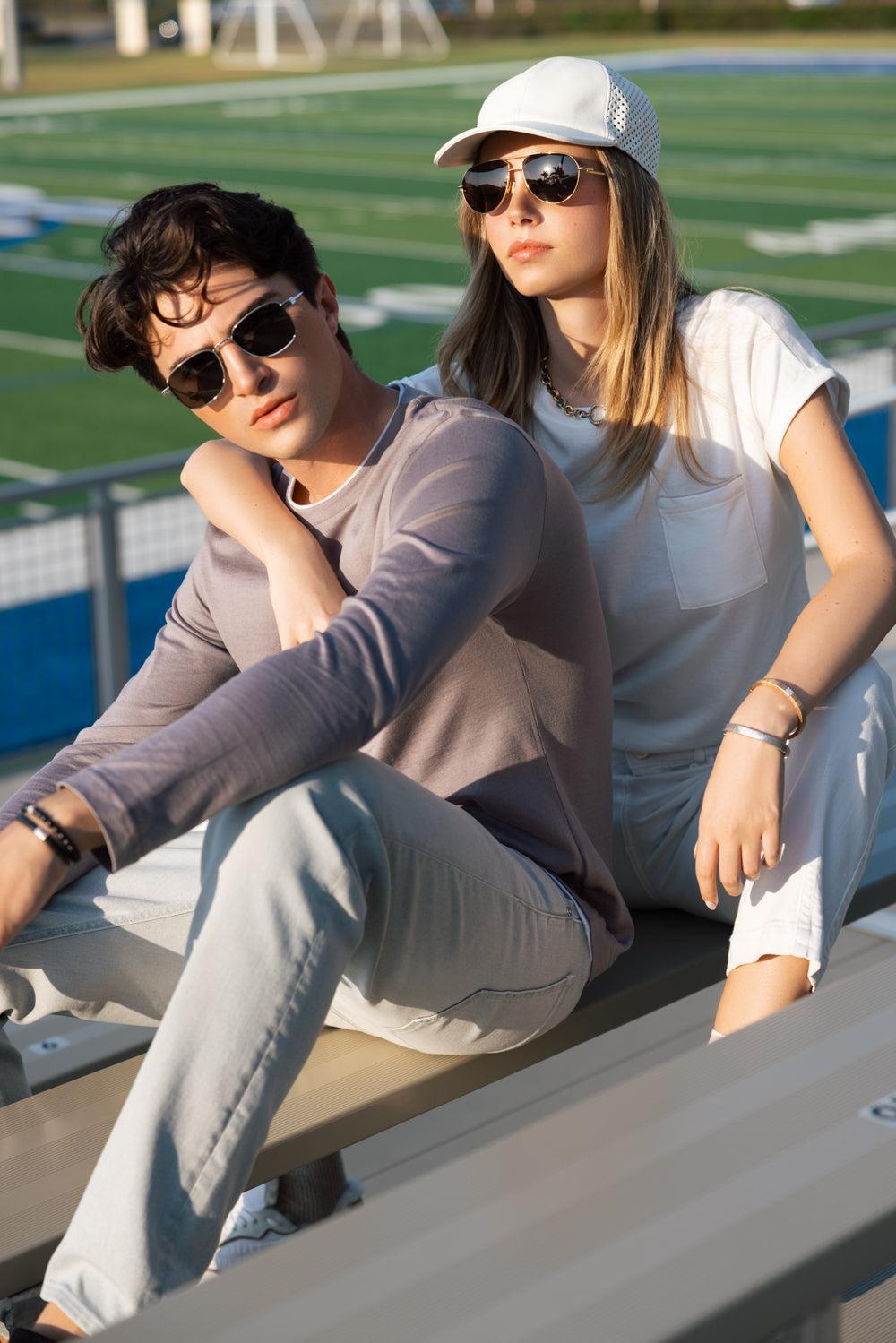 Minimalist Full Rim Aviator - Gold Grey-GLD/GREY-O/S-ACCESSORIESUNGLASSES-BOTTEGA VENETA