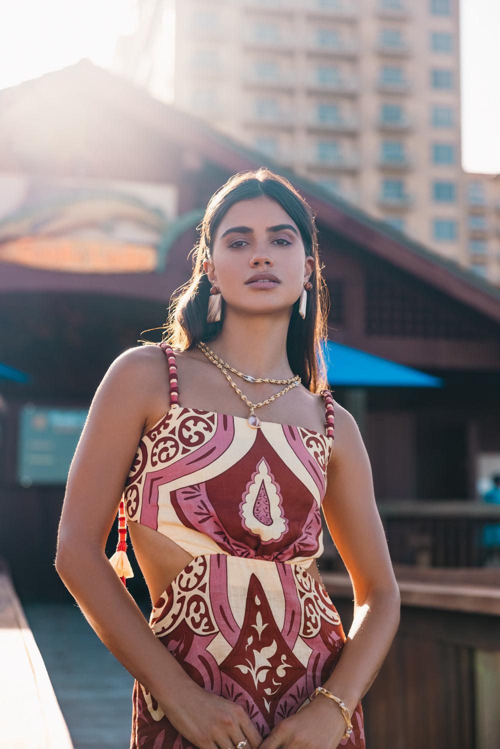 Marquetry Floral Bamboo Diamond Earrings-YELLOW GOLD-JEWELRYFINE JEWELEARRING-SILVIA FURMANOVICH