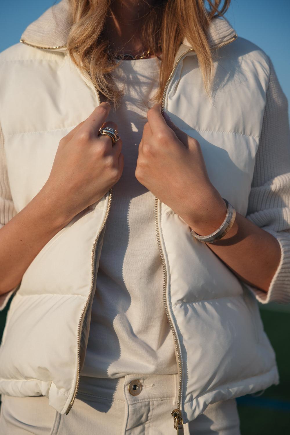 Scacco Gold Stretch Bracelet - White Gold-WHITE GOLD-JEWELRYFINE JEWELBRACELET O-ROBERTO DEMEGLIO