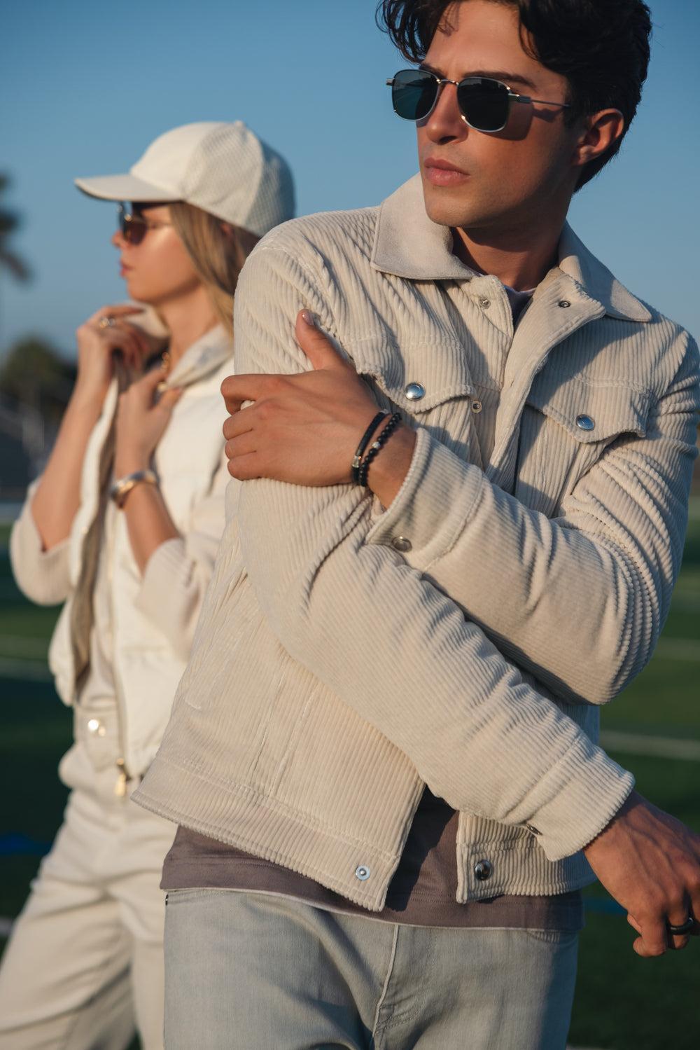 Black Matte Ceramic Link Bracelet-WHITE GOLD-JEWELRYFINE JEWELBRACELET O-ROBERTO DEMEGLIO