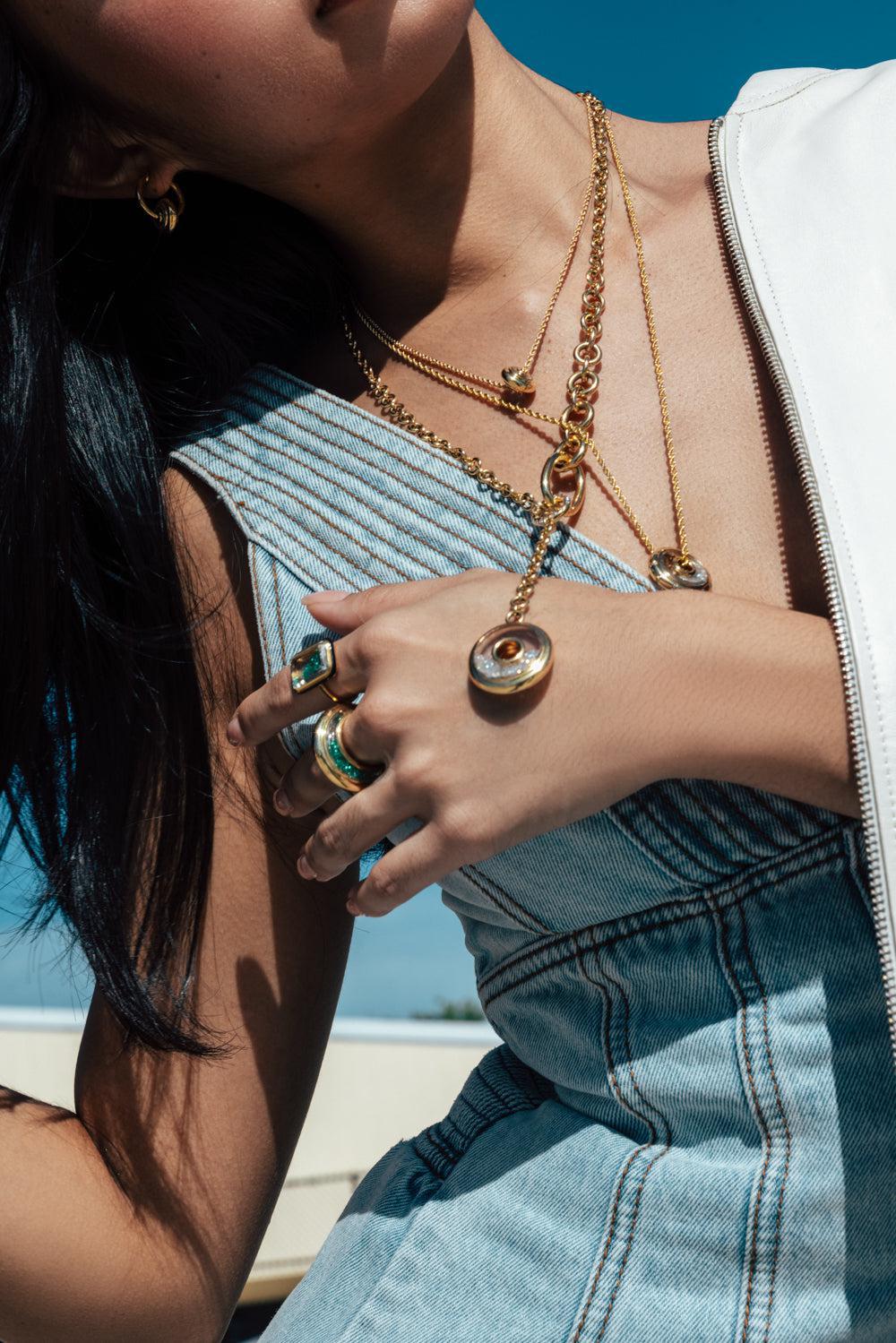 Material Emerald Ring-YELLOW GOLD-7.5-JEWELRYFINE JEWELRING-MORITZ GLIK