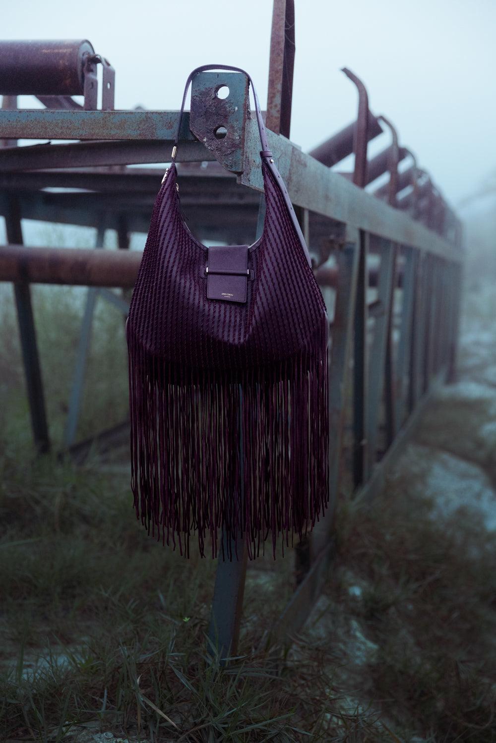 Bar Medium Hobo Bag-RED-HANDBAGSHOULDER-JIMMY CHOO