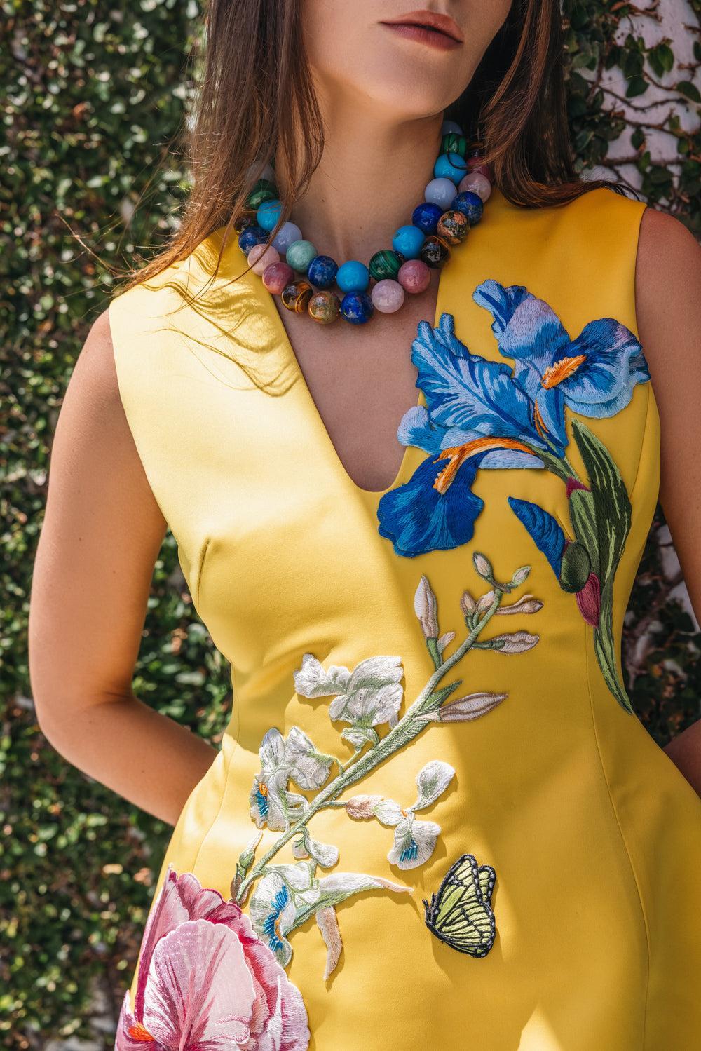 Alphabet City Downtown Necklace-YELLOW GOLD-JEWELRYFINE JEWELNECKLACE O-CAROLINA BUCCI